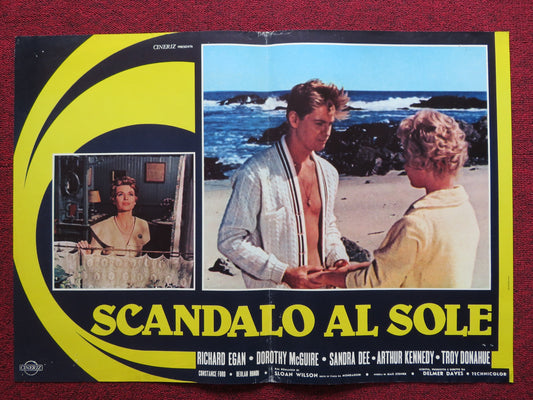 SCANDALO AL SOLE / A SUMMER PLACE - F ITALIAN FOTOBUSTA POSTER SANDRA DEE 1959 - Rendezvous Cinema