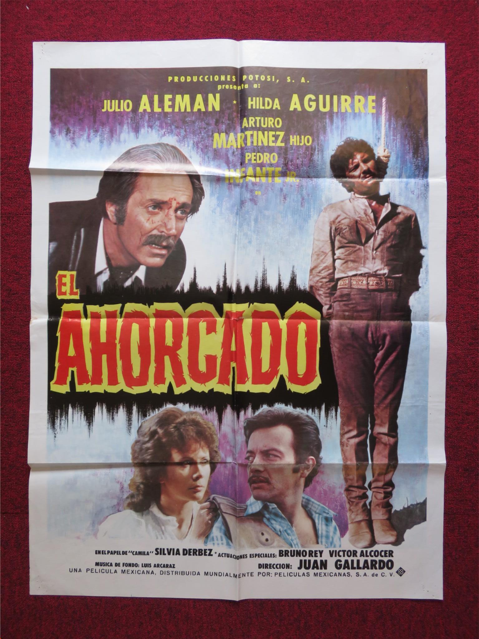 EL AHORCADO FOLDED MEXICAN POSTER JULIO ALEMAN HILDA AGUUIRRE 1983 - Rendezvous Cinema