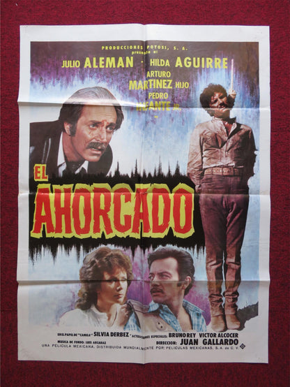 EL AHORCADO FOLDED MEXICAN POSTER JULIO ALEMAN HILDA AGUUIRRE 1983 - Rendezvous Cinema