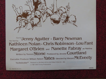 AMY US INSERT (14"x 36") POSTER DISNEY JENNY AGUTTER BARRY NEWMAN 1981 - Rendezvous Cinema