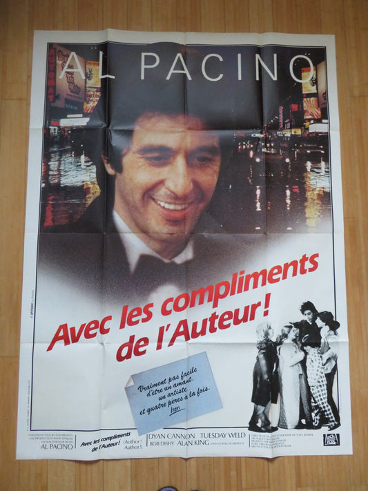 AUTHOR! AUTHOR! FRENCH GRANDE POSTER AL PACINO DYAN CANNON 1982