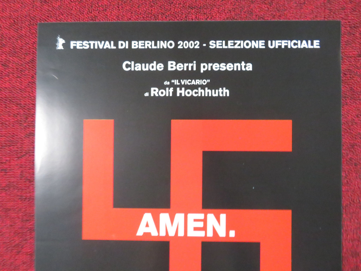 AMEN. ITALIAN LOCANDINA POSTER MATHIEU KASSOVITZ ULRICH TUKUR 2002 - Rendezvous Cinema