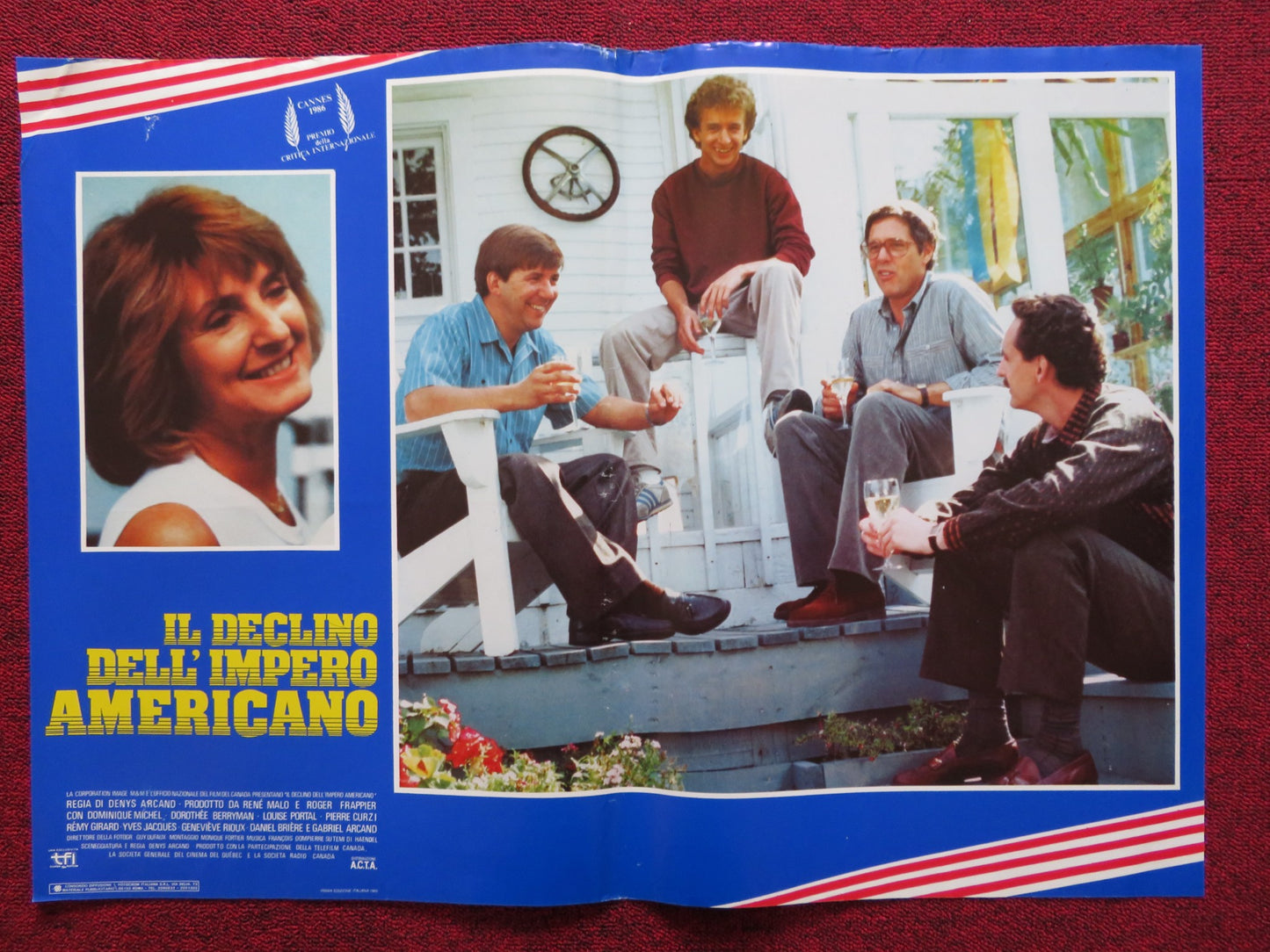 IL DECLINO DELL' IMPERO AMERICANO -C ITALIAN FOTOBUSTA POSTER D. MICHEL 1986 - Rendezvous Cinema
