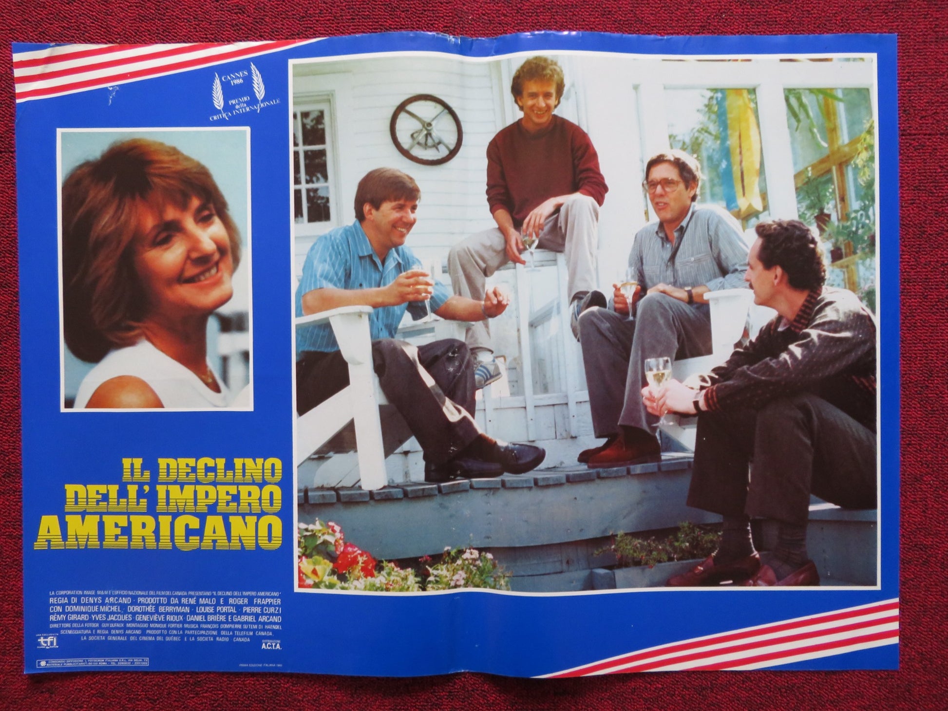 IL DECLINO DELL' IMPERO AMERICANO -C ITALIAN FOTOBUSTA POSTER D. MICHEL 1986 - Rendezvous Cinema