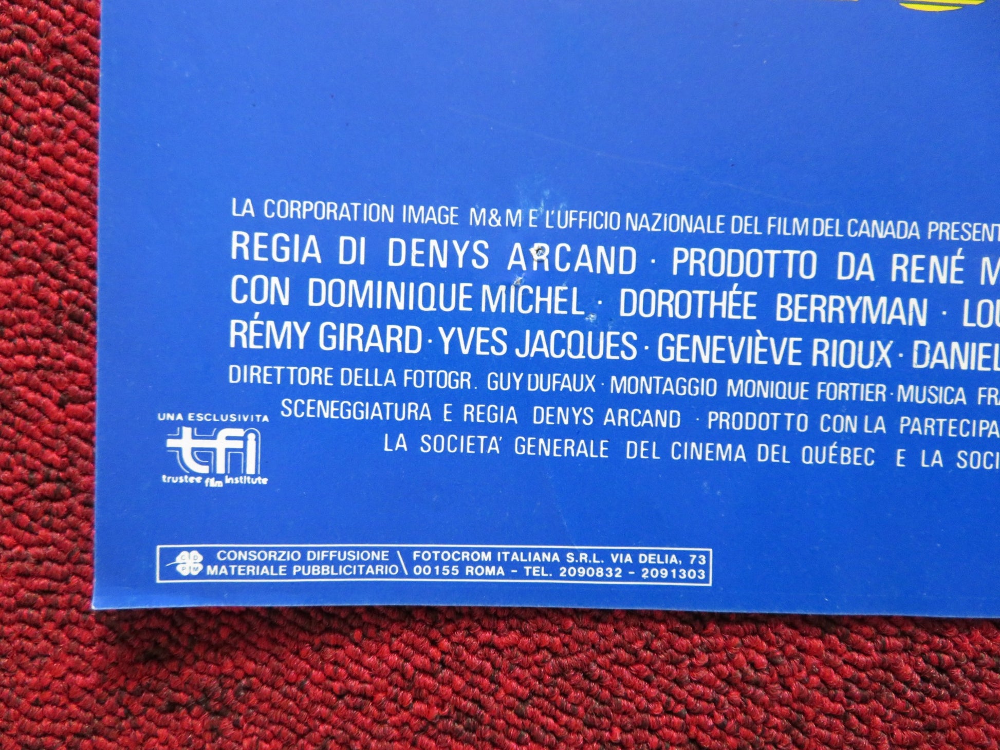 IL DECLINO DELL' IMPERO AMERICANO -C ITALIAN FOTOBUSTA POSTER D. MICHEL 1986 - Rendezvous Cinema