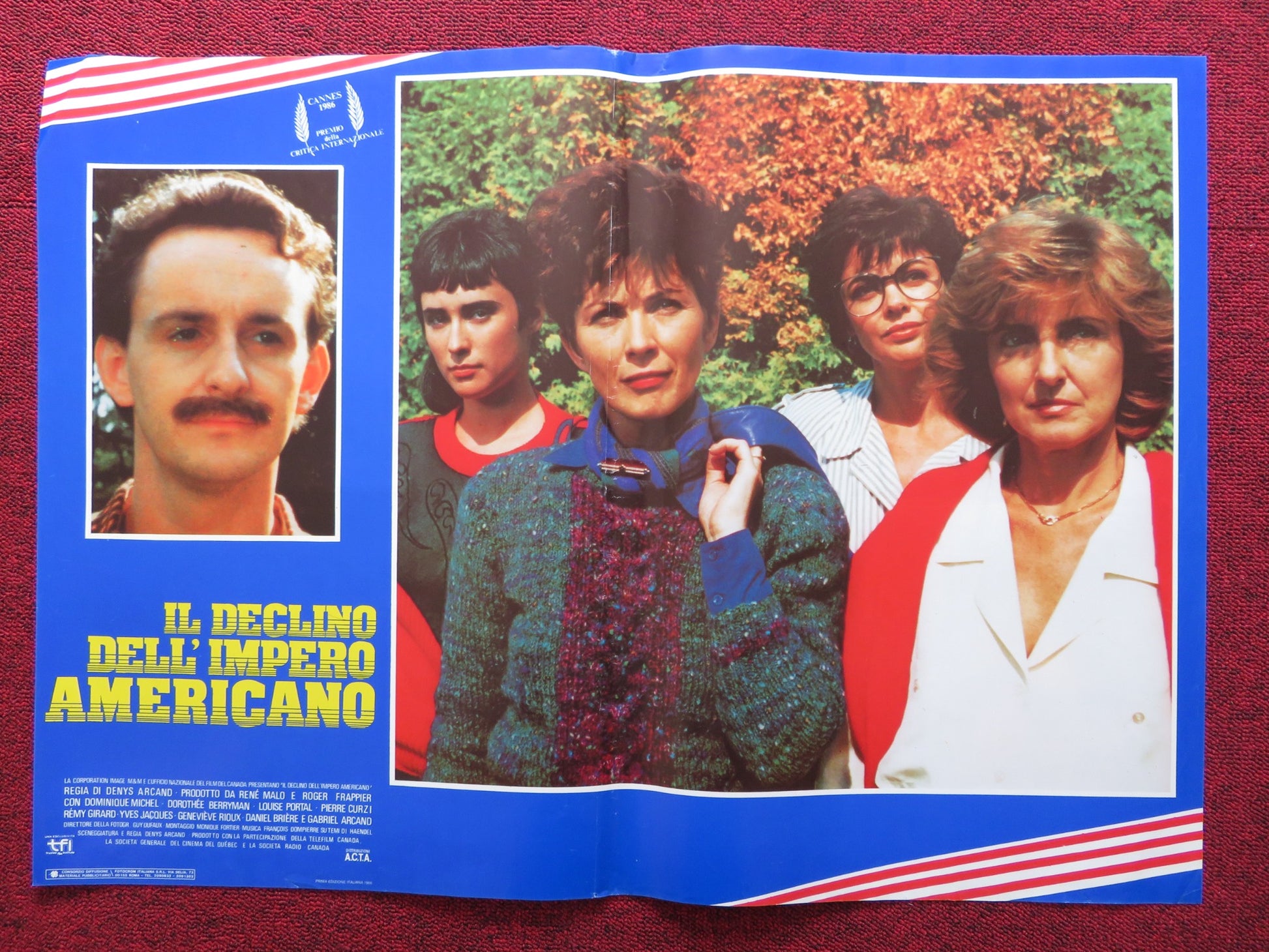 IL DECLINO DELL' IMPERO AMERICANO -D ITALIAN FOTOBUSTA POSTER D. MICHEL 1986 - Rendezvous Cinema