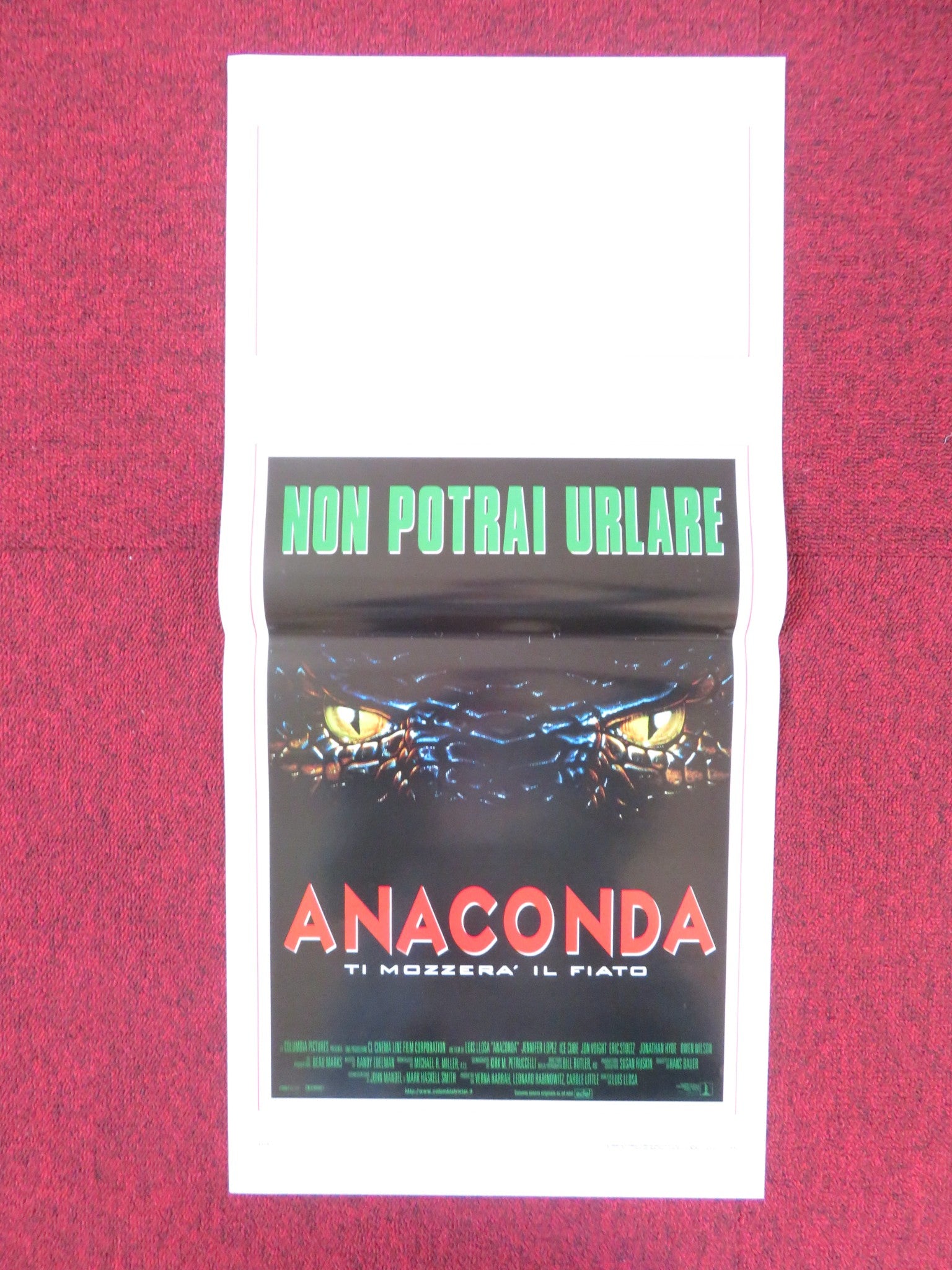 ANACONDA ITALIAN LOCANDINA POSTER JENNIFER LOPEZ ICE CUBE 1997 - Rendezvous Cinema