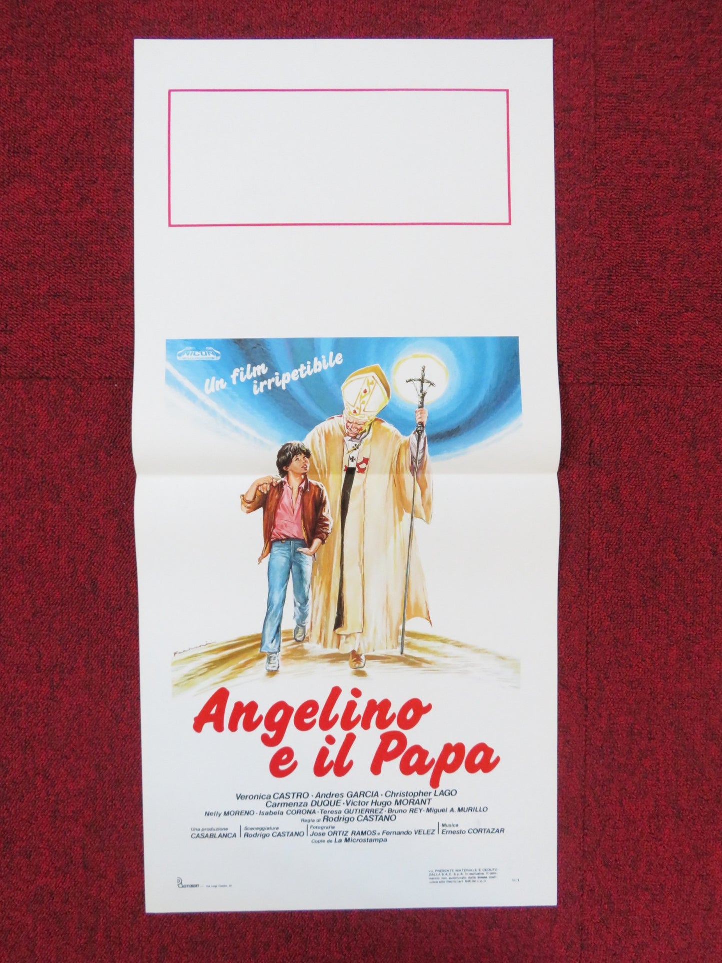 ANGELINO E IL PAPA ITALIAN LOCANDINA POSTER ANDRES GARCIA VERONICA CASTRO 1987 - Rendezvous Cinema