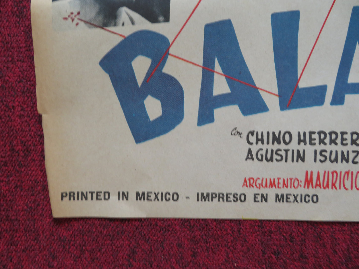 LUPE BALAZOS FOLDED MEXICAN POSTER ARMANDO ACOSTA ADOLFO AGUILAR 1964 - Rendezvous Cinema