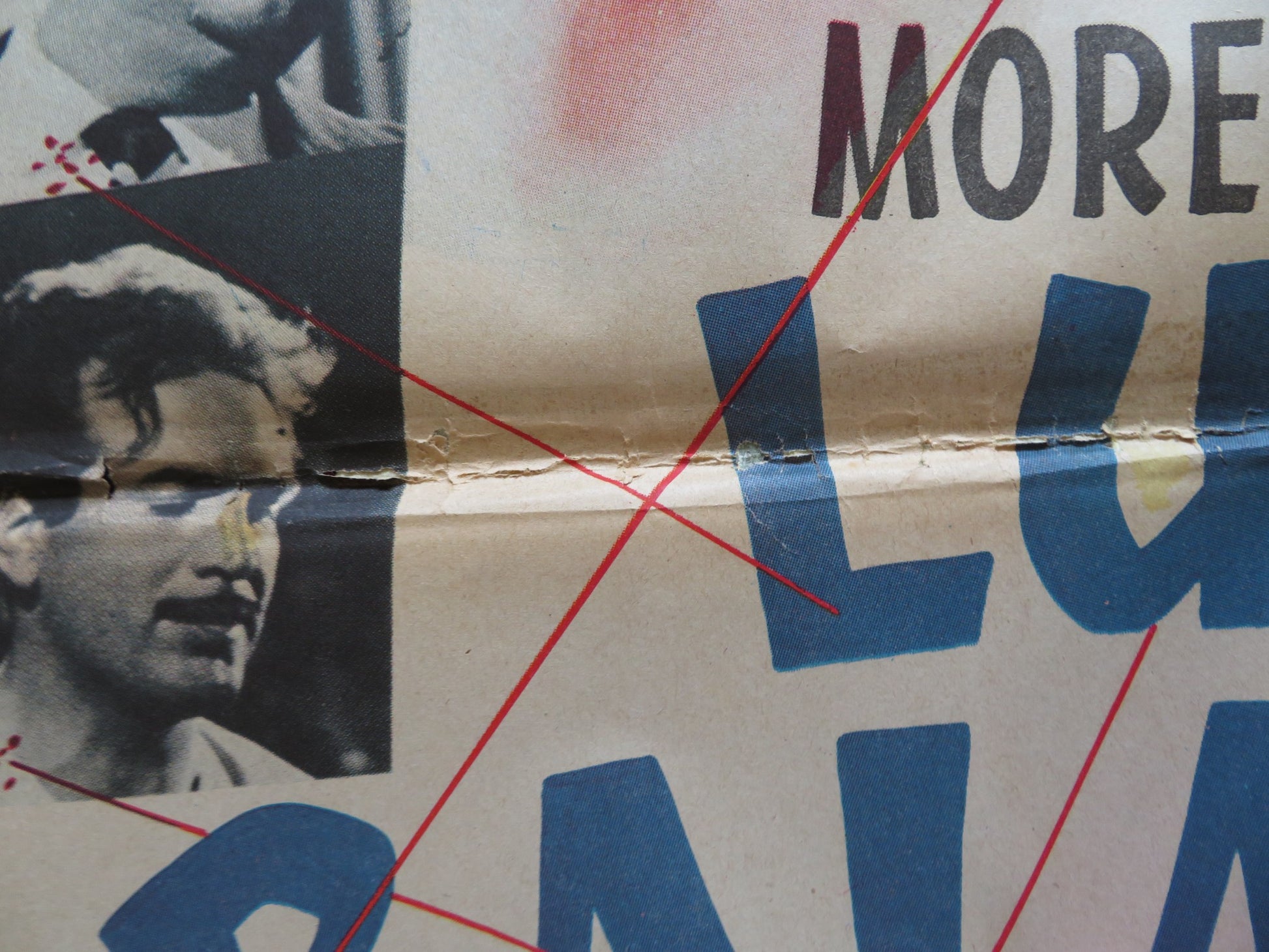 LUPE BALAZOS FOLDED MEXICAN POSTER ARMANDO ACOSTA ADOLFO AGUILAR 1964 - Rendezvous Cinema