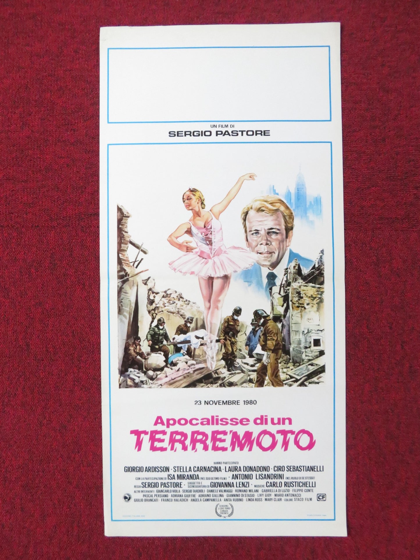 APOCALOSSE DI UN TERREMOTO ITALIAN LOCANDINA POSTER GEORGE ARDISSON 1982 - Rendezvous Cinema