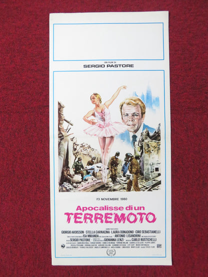 APOCALOSSE DI UN TERREMOTO ITALIAN LOCANDINA POSTER GEORGE ARDISSON 1982 - Rendezvous Cinema