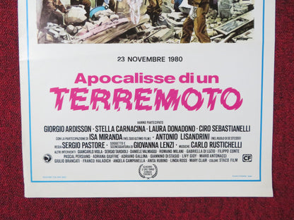 APOCALOSSE DI UN TERREMOTO ITALIAN LOCANDINA POSTER GEORGE ARDISSON 1982 - Rendezvous Cinema
