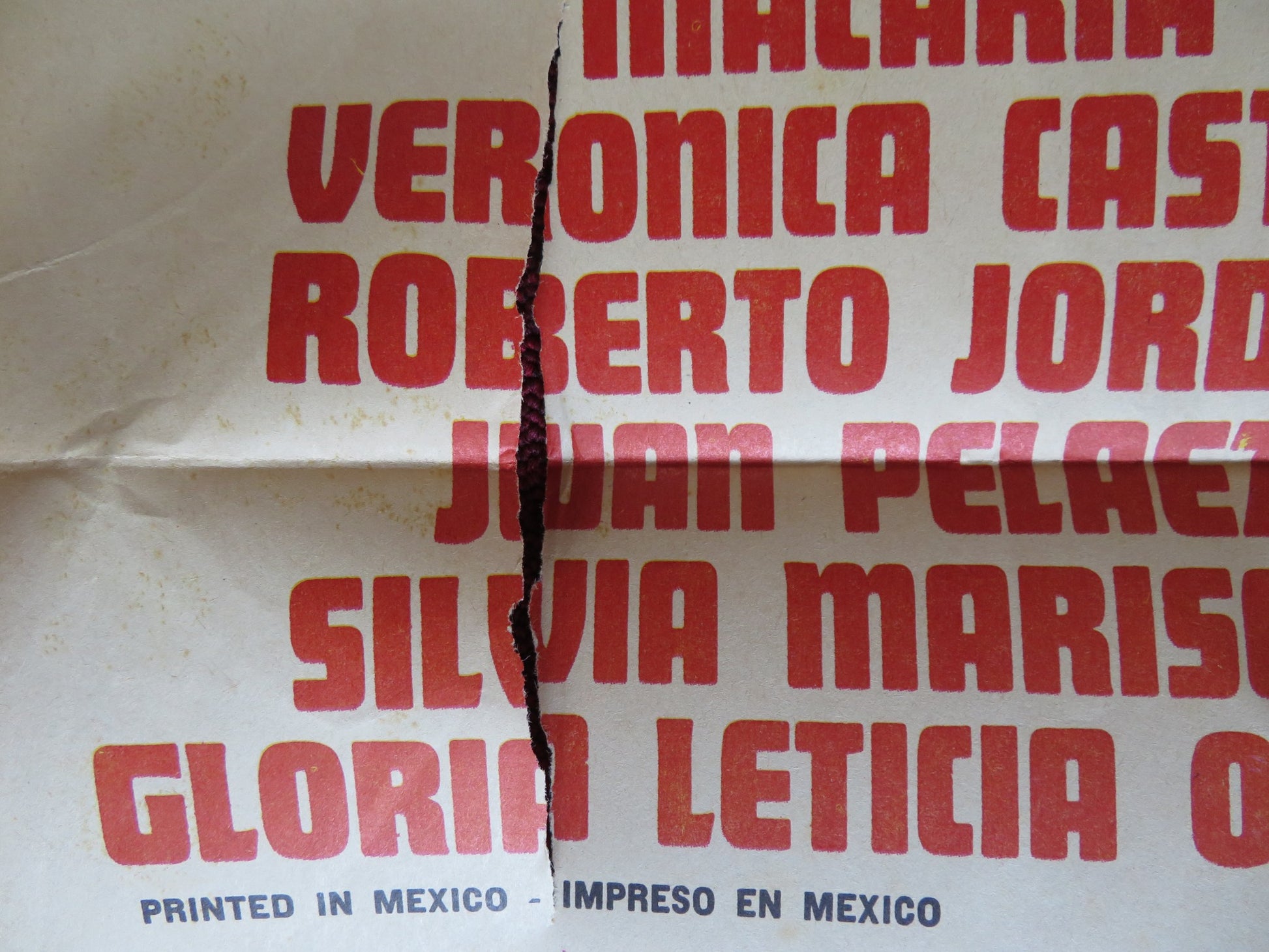 LA FUERZA INUTIL FOLDED MEXICAN POSTER RAFAEL BALEDON MACARIA 1972 - Rendezvous Cinema