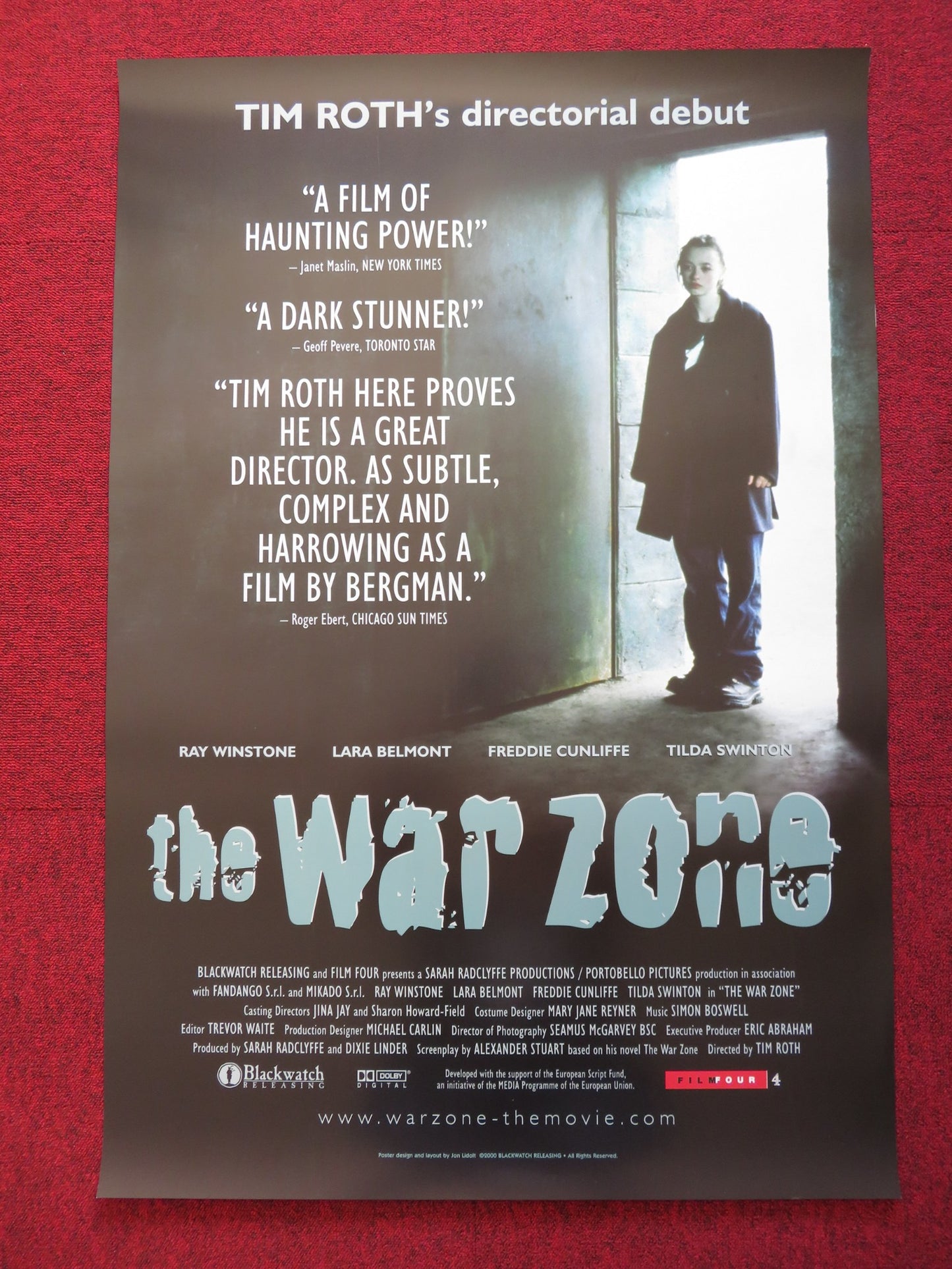 THE WAR ZONE US ONE SHEET ROLLED POSTER RAY WINSTONE LARA BELMONT 1999 - Rendezvous Cinema