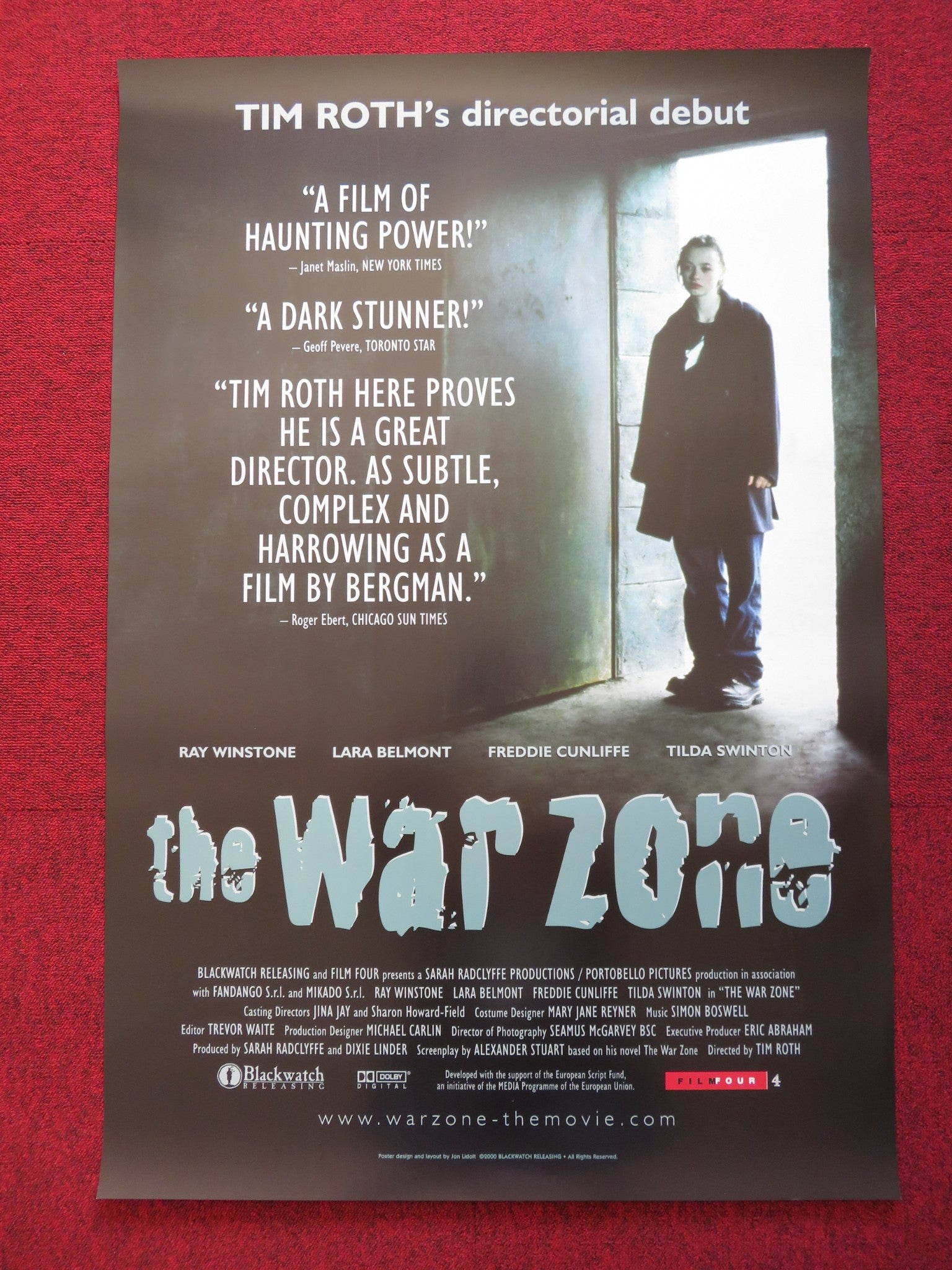 THE WAR ZONE US ONE SHEET ROLLED POSTER RAY WINSTONE LARA BELMONT 1999 - Rendezvous Cinema