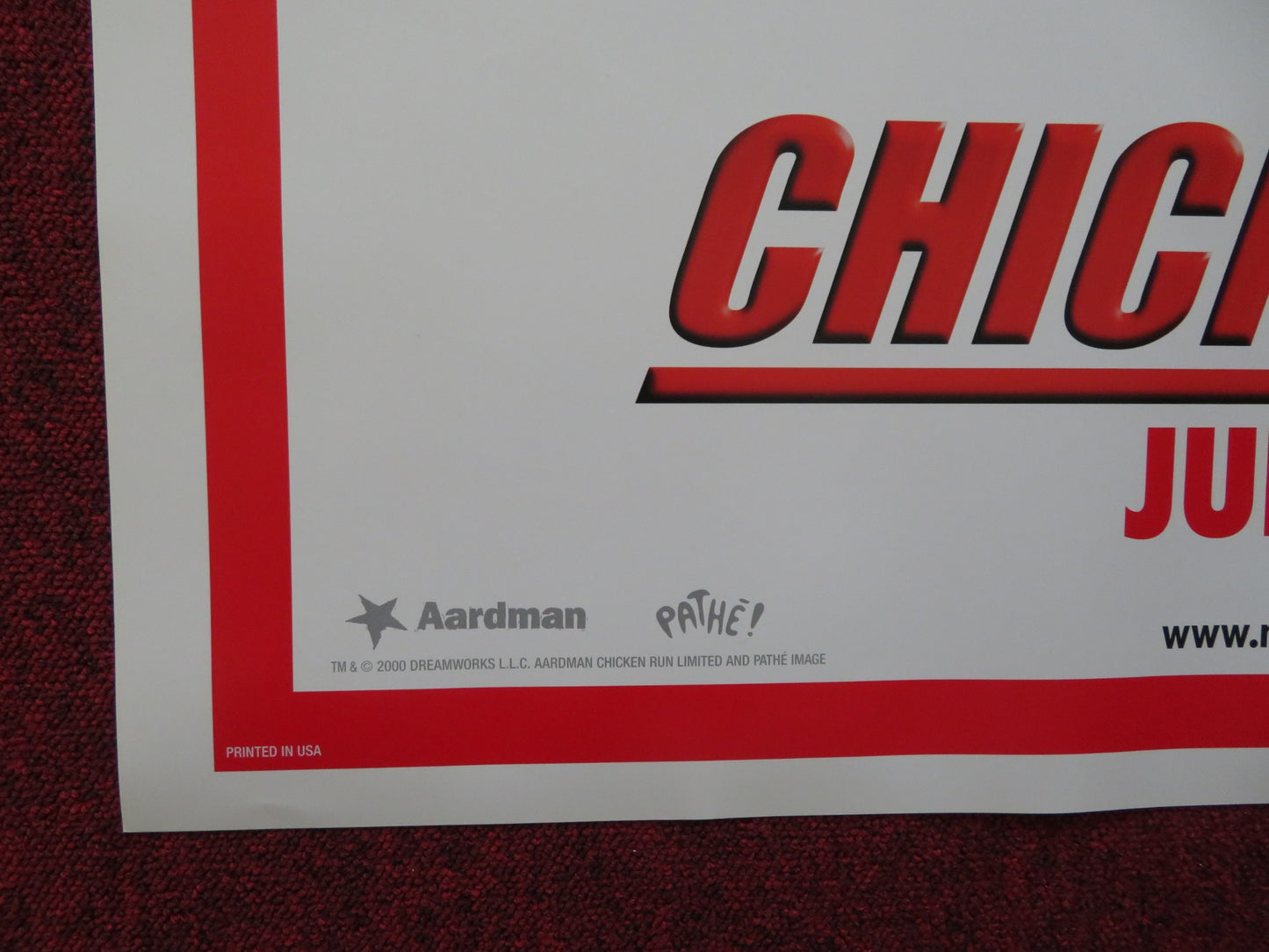 CHICKEN RUN US ONE SHEET ROLLED POSTER PHIL DANIELS LYNN FERGUSON 2000 - Rendezvous Cinema