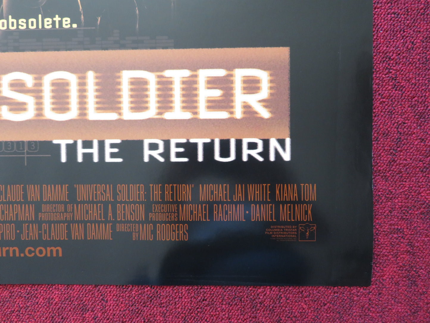 UNIVERSAL SOLDIER: THE RETURN US ONE SHEET ROLLED POSTER J. C. VAN DAMME 1999 - Rendezvous Cinema