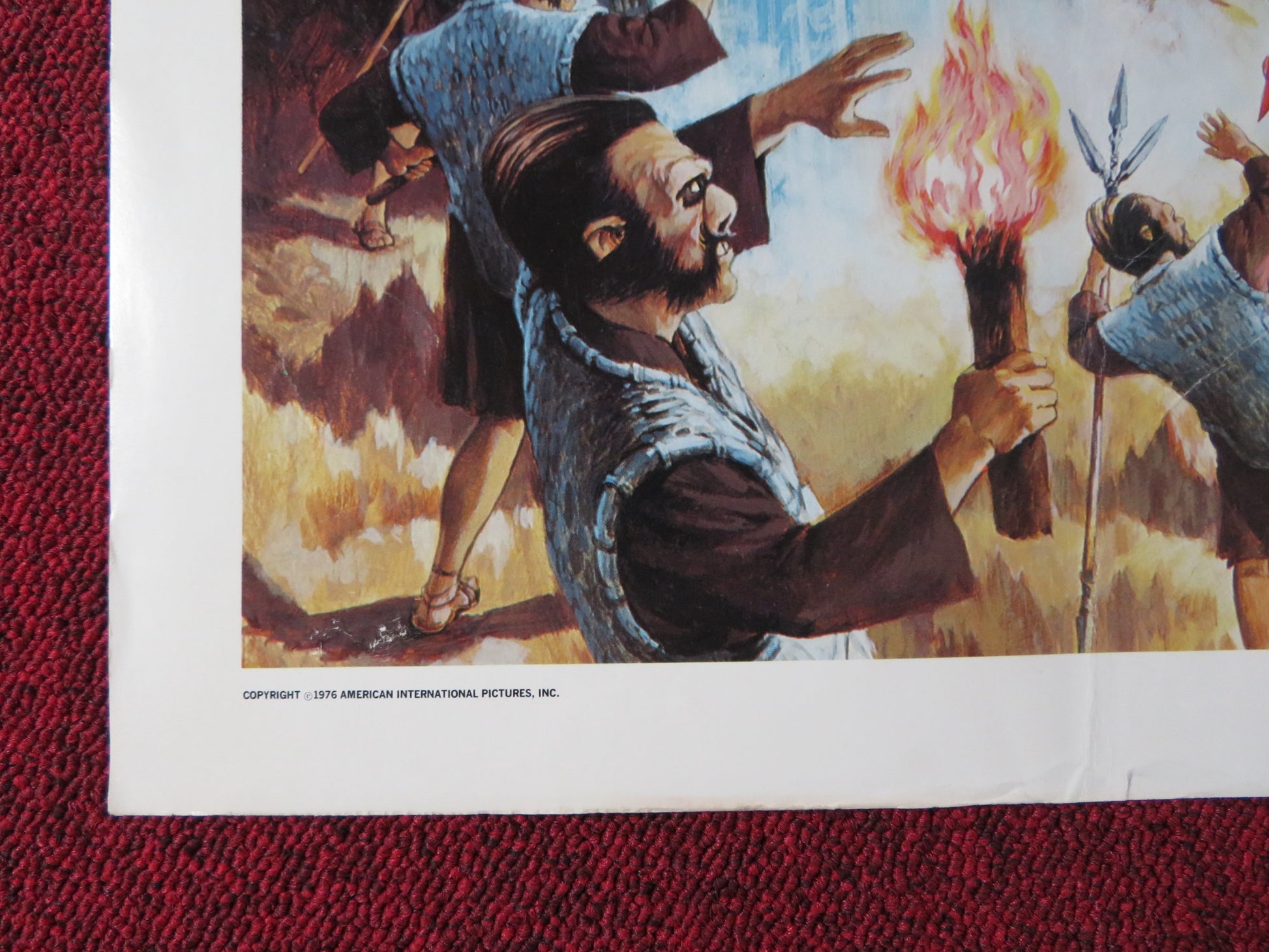AT THE EARTH'S CORE US HALF SHEET (22"x 28") POSTER DOUG MCCLURE CUSHING 1976 - Rendezvous Cinema