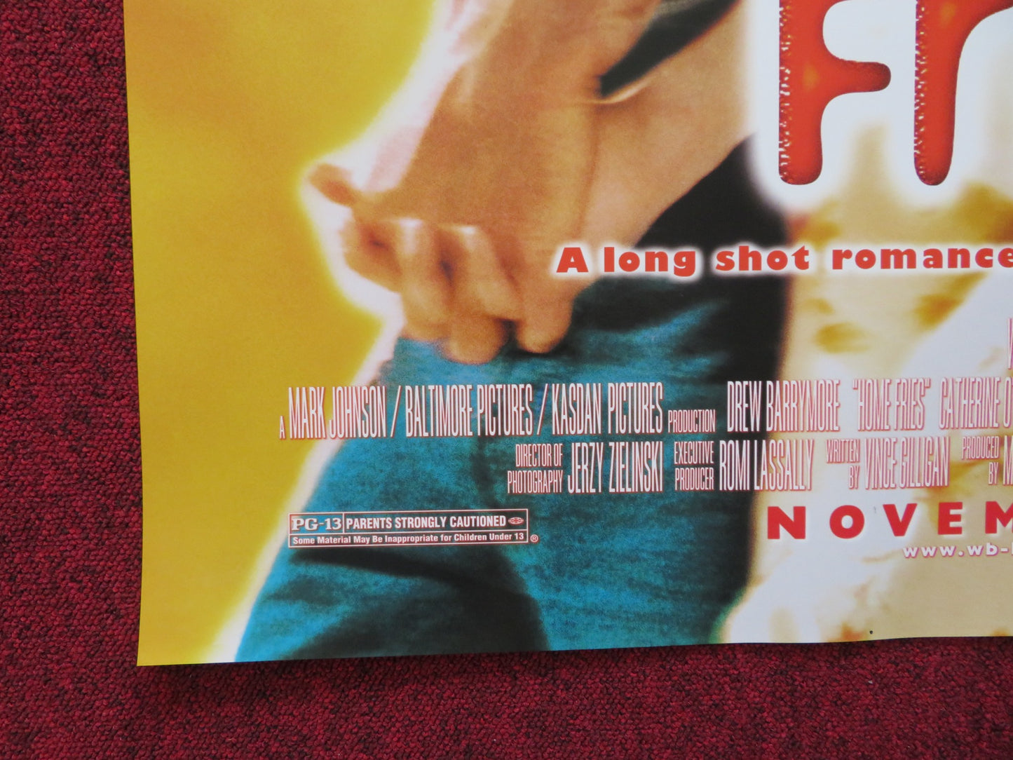 HOME FRIES US ONE SHEET ROLLED POSTER DREW BARRYMORE CATHERINE O'HARA 1998 - Rendezvous Cinema