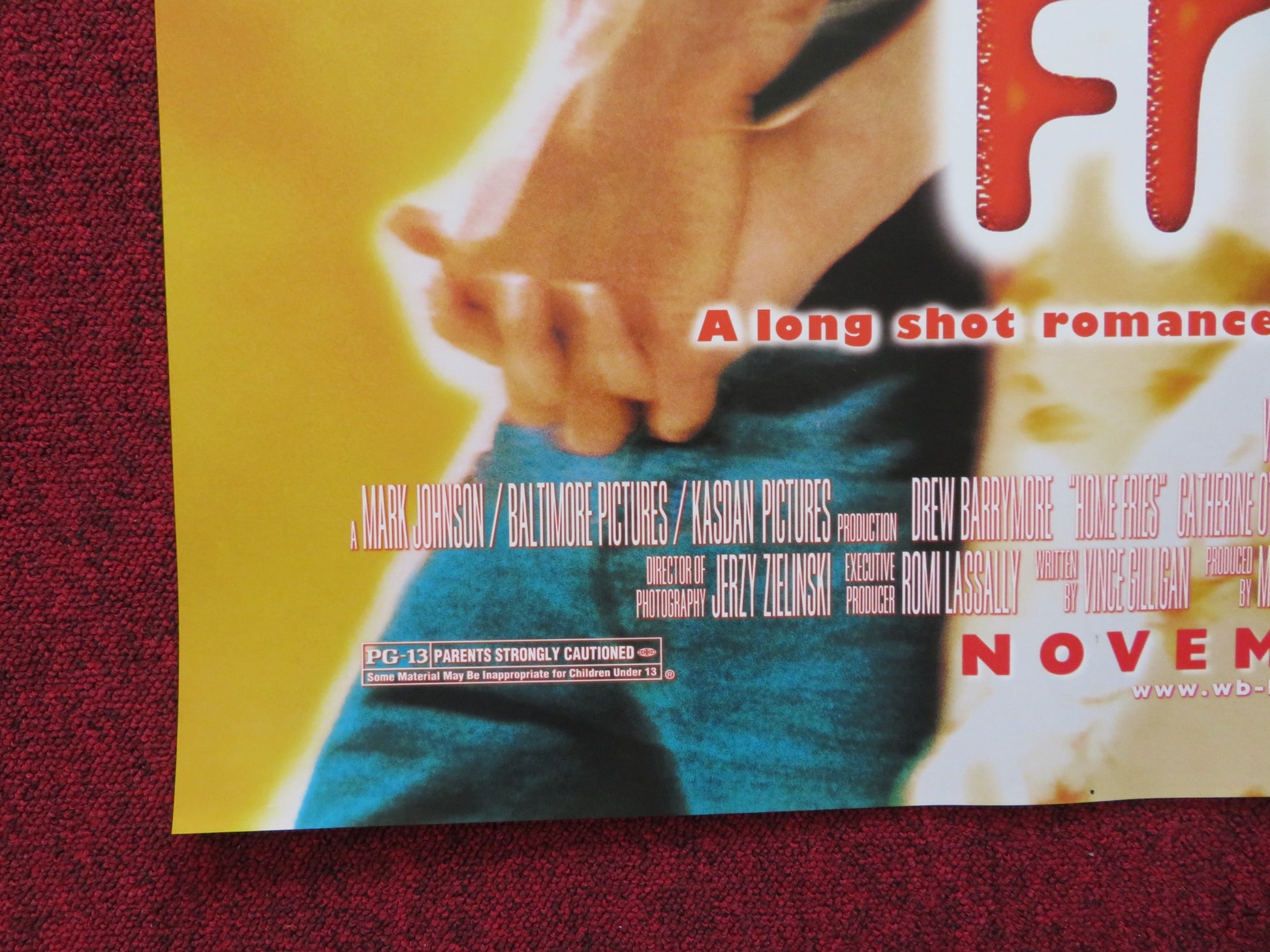 HOME FRIES US ONE SHEET ROLLED POSTER DREW BARRYMORE CATHERINE O'HARA 1998 - Rendezvous Cinema
