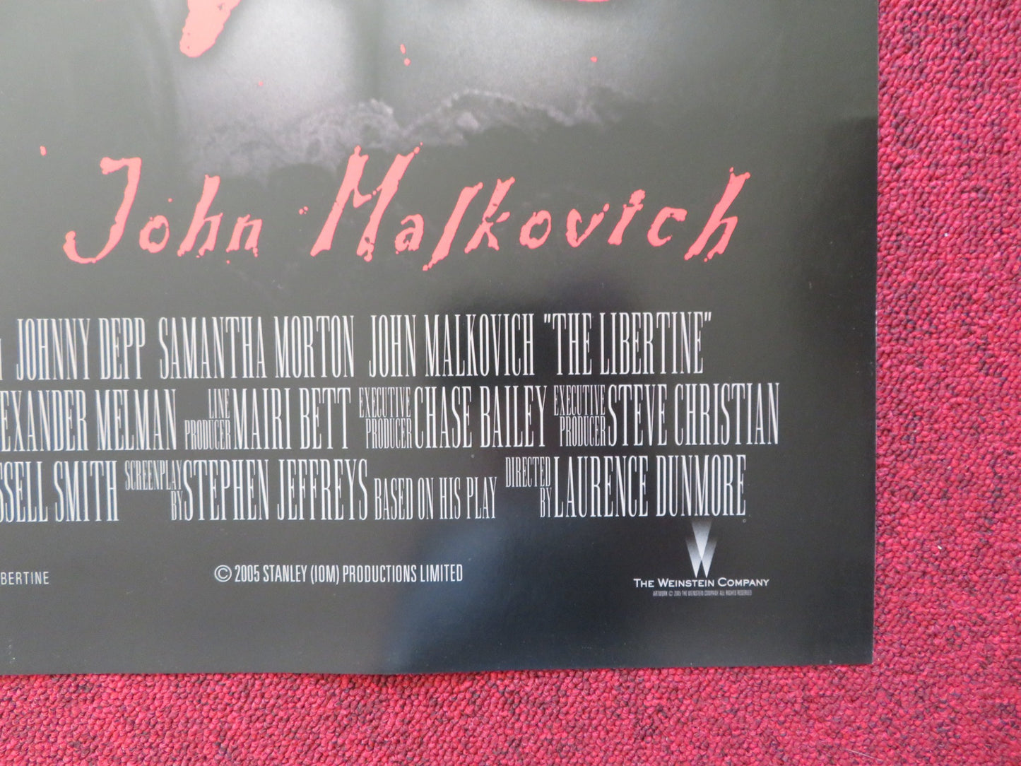 THE LIBERTINE US ONE SHEET ROLLED POSTER JOHNNY DEPP 2004 - Rendezvous Cinema