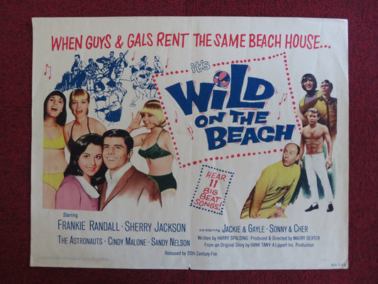 WILD ON THE BEACH US HALF SHEET (22"x 28") POSTER RANDALL SHERRY JACKSON 1965