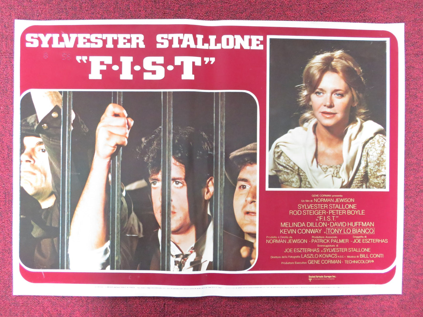 F.I.S.T. - G ITALIAN FOTOBUSTA POSTER SYLVESTER STALLONE ROD STEIGER 1978 - Rendezvous Cinema