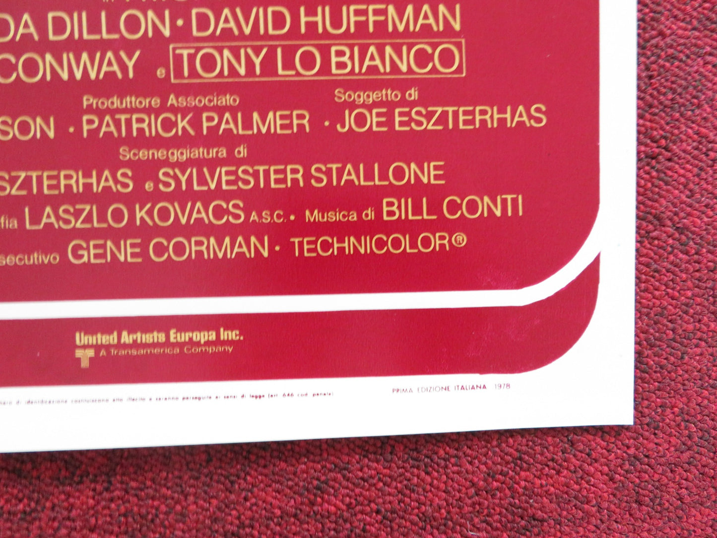 F.I.S.T. - G ITALIAN FOTOBUSTA POSTER SYLVESTER STALLONE ROD STEIGER 1978 - Rendezvous Cinema