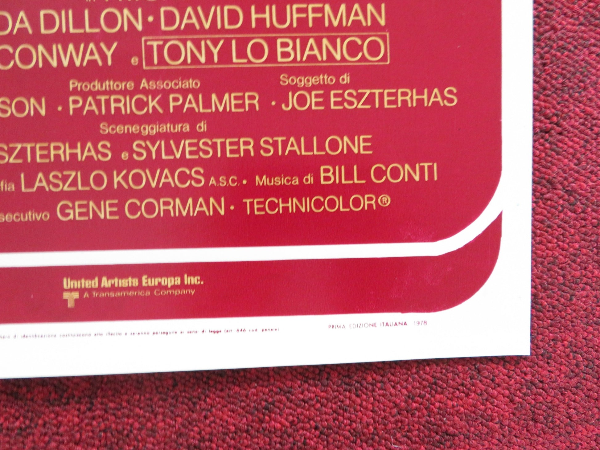 F.I.S.T. - G ITALIAN FOTOBUSTA POSTER SYLVESTER STALLONE ROD STEIGER 1978 - Rendezvous Cinema