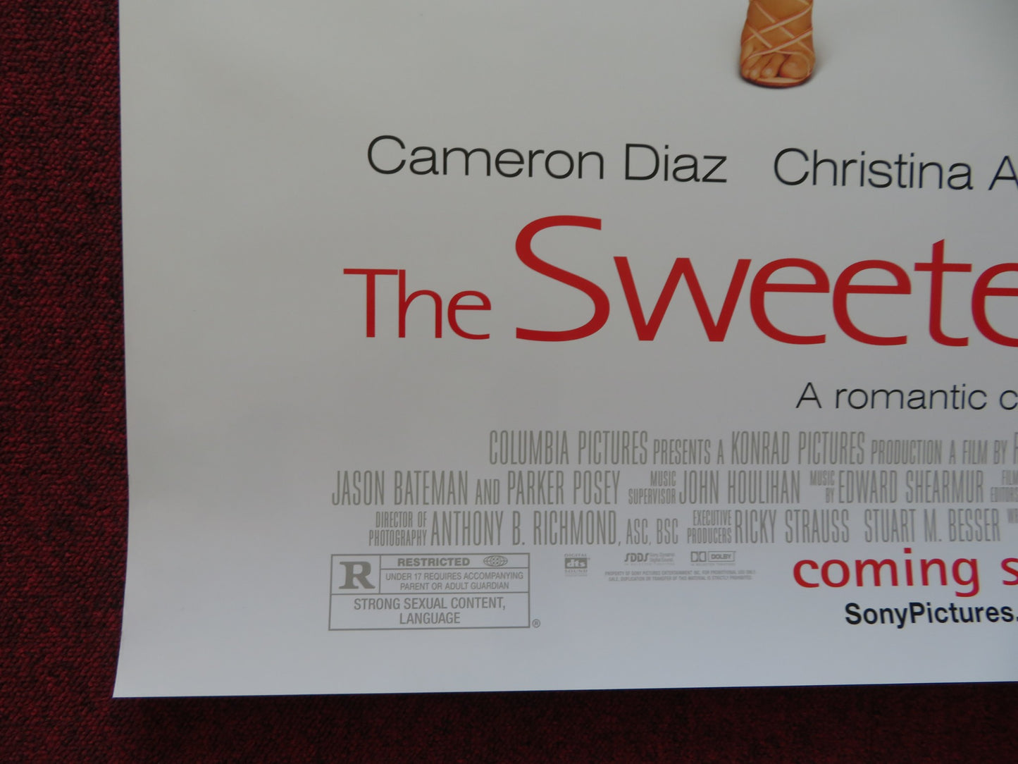 THE SWEETEST THING US ONE SHEET ROLLED POSTER CAMERON DIAZ JASON BATEMAN 2002 - Rendezvous Cinema