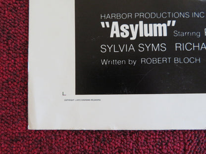 ASYLUM US HALF SHEET (22"x 28") POSTER PETER CUSHING BRITT EKLAND 1972 - Rendezvous Cinema