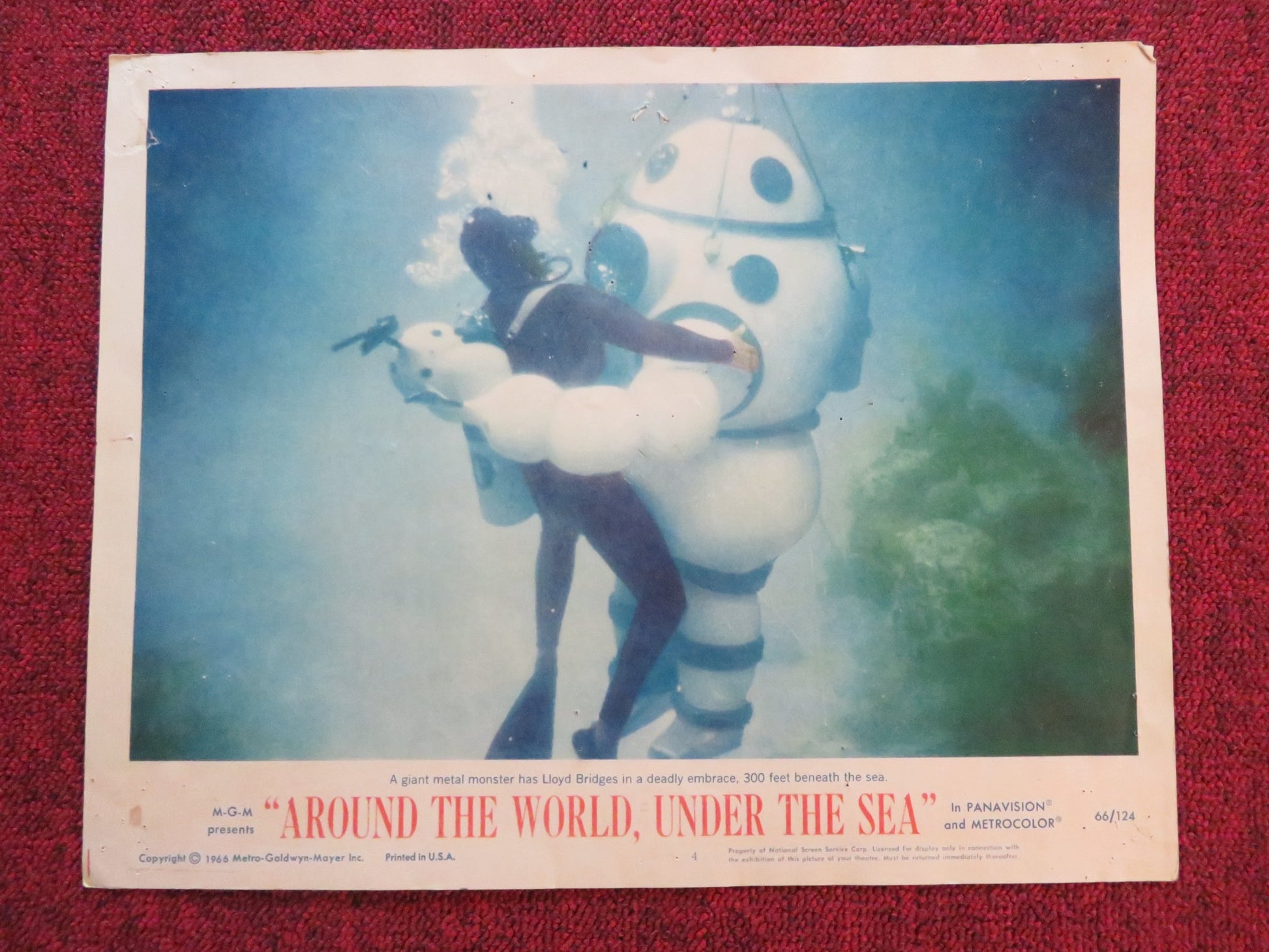 AROUND THE WORLD UNDER THE SEA US LOBBY CARD FULL SET L. BRIDGES B. KELLEY 1966 - Rendezvous Cinema