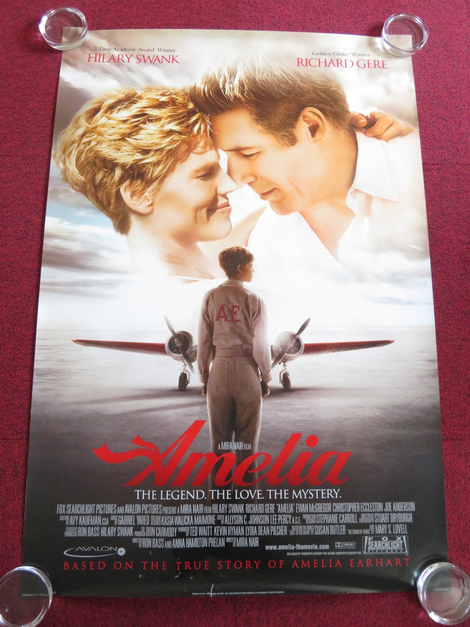 AMELIA US ONE SHEET ROLLED POSTER HILARY SWANK RICHARD GERE 2009 - Rendezvous Cinema