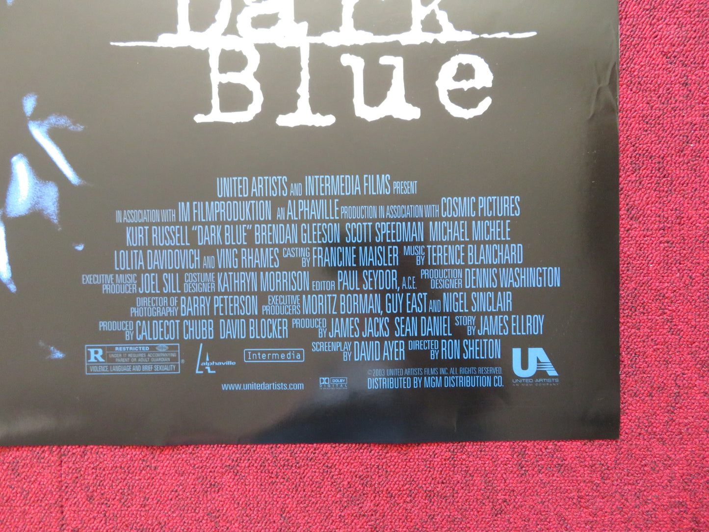 DARK BLUE US ONE SHEET ROLLED POSTER KURT RUSSELL SCOTT SPEEDMAN 2002 - Rendezvous Cinema