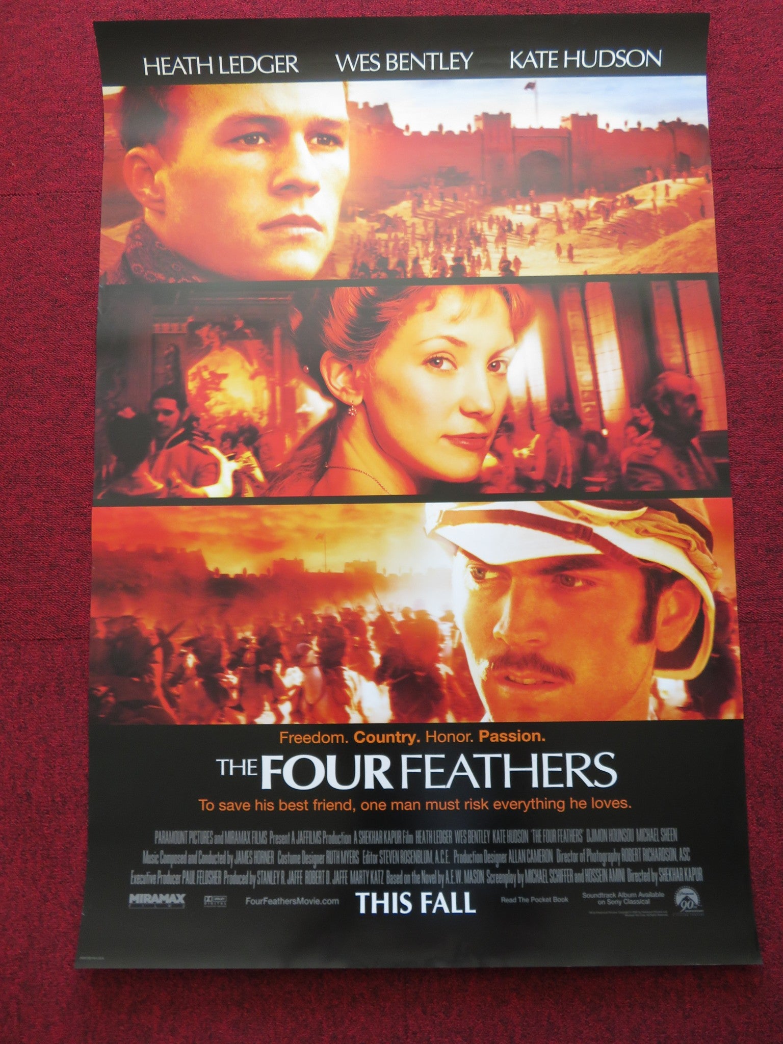 THE FOUR FEATHERS US ONE SHEET ROLLED POSTER HEATH LEDGER WES BENTLEY 2002 - Rendezvous Cinema