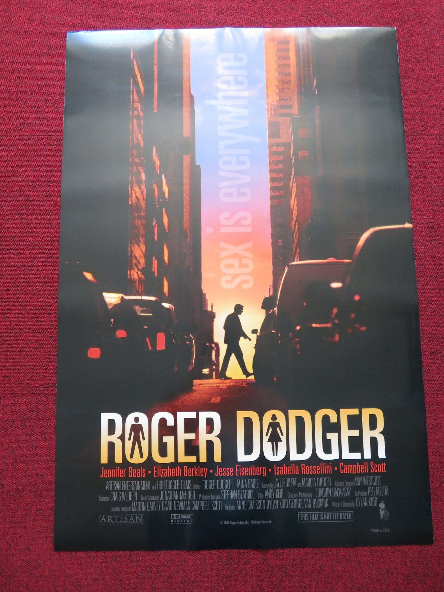 ROGER DODGER US ONE SHEET ROLLED POSTER JESSE EISENBERG CAMPBELL SCOTT 2002 - Rendezvous Cinema