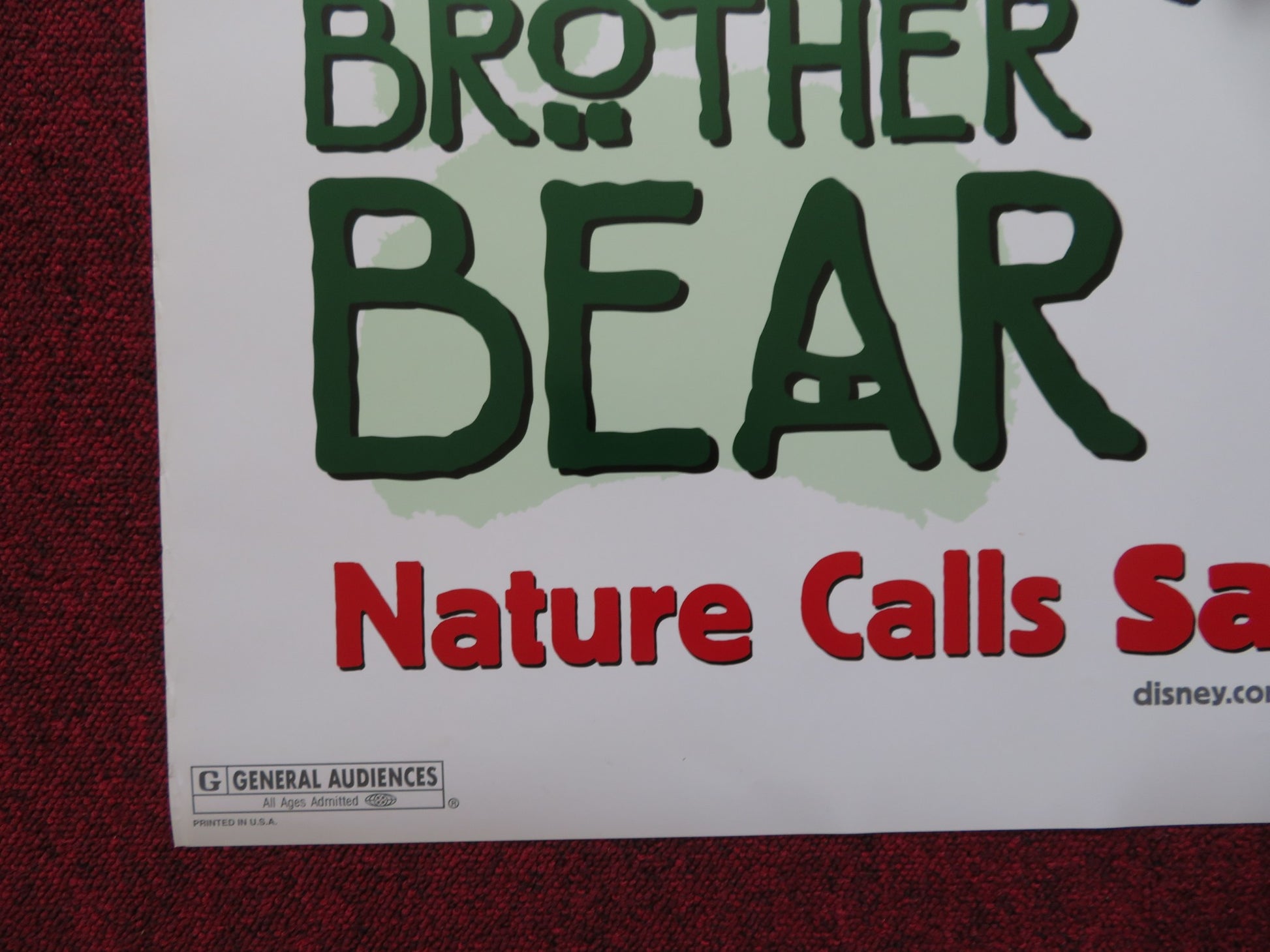 BROTHER BEAR - A US ONE SHEET ROLLED POSTER JOAQUIN PHOENIX JEREMY SUAREZ 2003 - Rendezvous Cinema