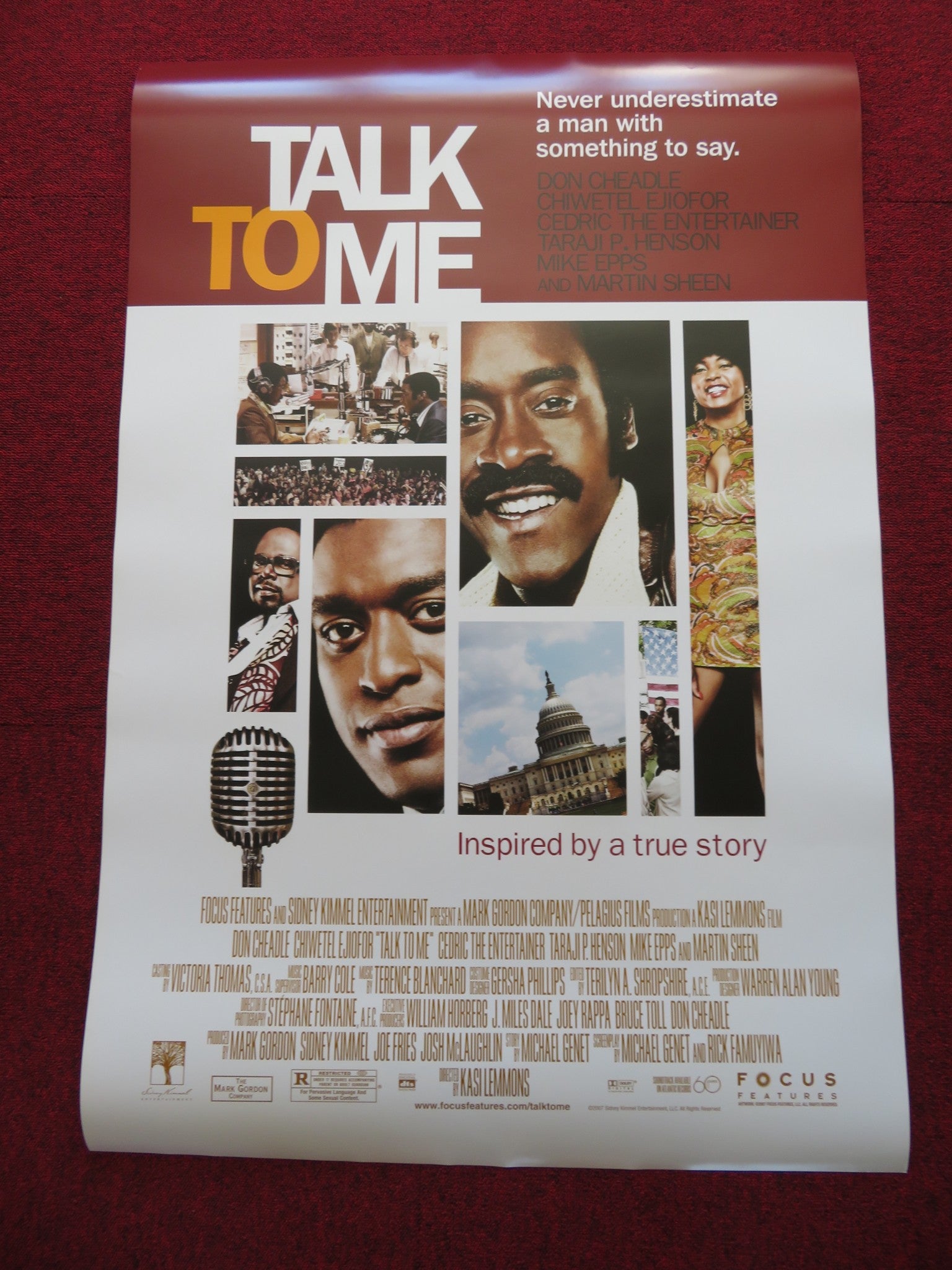 TALK TO ME US ONE SHEET ROLLED POSTER DON CHEADLE CHIWETEL EJIOFOR 2007 - Rendezvous Cinema