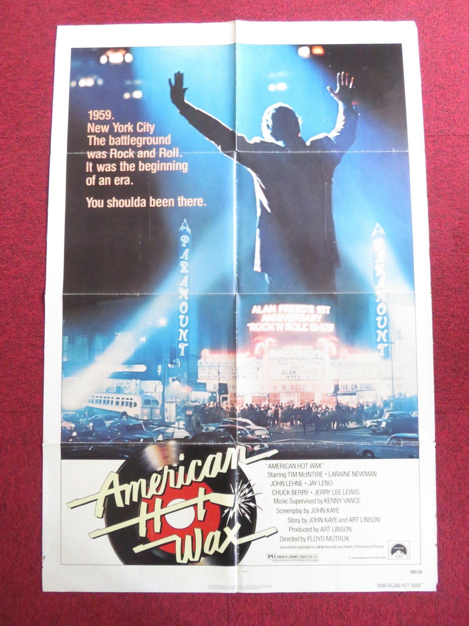 AMERICAN HOT WAX FOLDED US ONE SHEET POSTER TIM MCINTIRE JAY LENO 1978 - Rendezvous Cinema