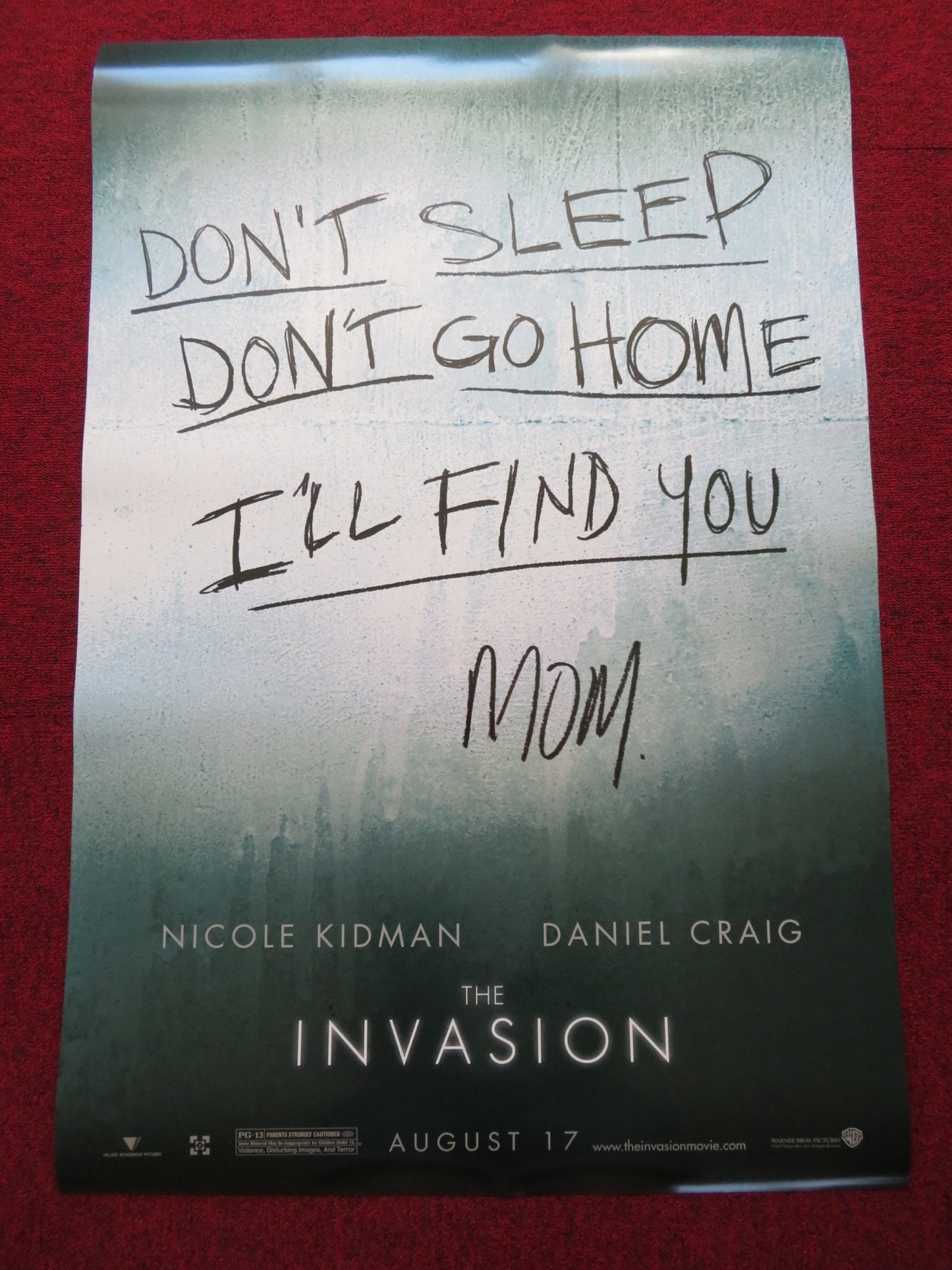 THE INVASION US ONE SHEET ROLLED POSTER NICOLE KIDMAN DANIEL CRAIG 2007 - Rendezvous Cinema