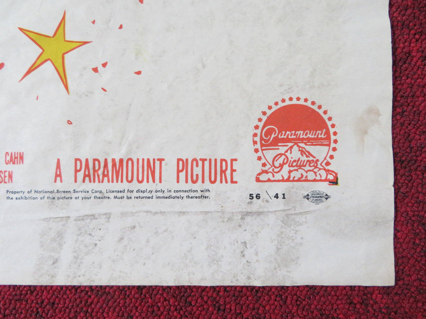 ANYTHING GOES FOLDED US ONE SHEET POSTER BING CROSBY DONALD O'CONNOR 1956 - Rendezvous Cinema