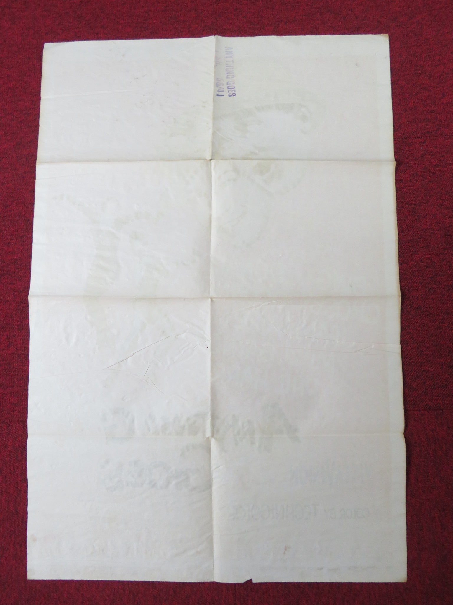 ANYTHING GOES FOLDED US ONE SHEET POSTER BING CROSBY DONALD O'CONNOR 1956 - Rendezvous Cinema