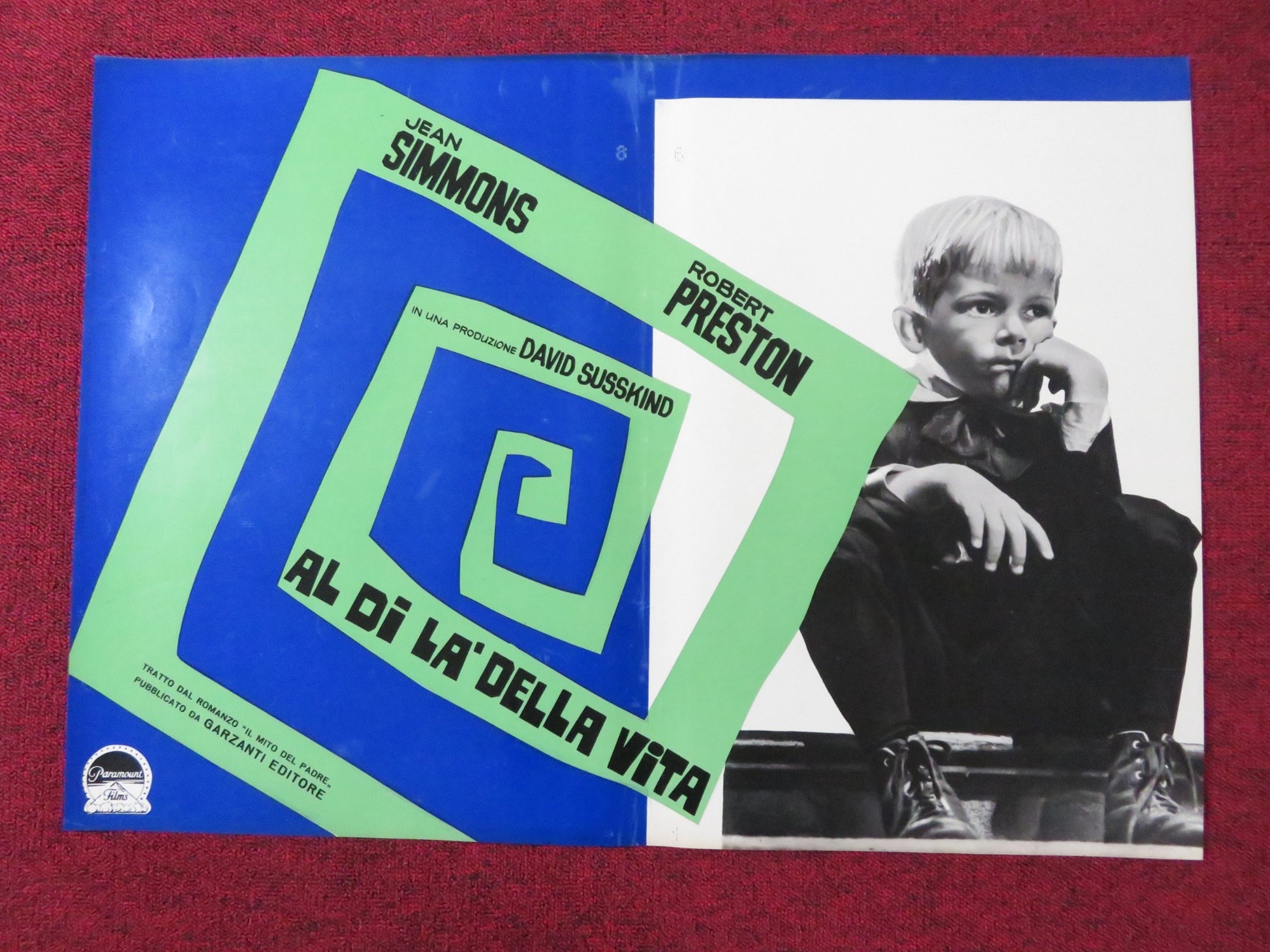 ALL THE WAY HOME - F ITALIAN FOTOBUSTA POSTER JEAN SIMMONS ROBERT PRESTON 1963 - Rendezvous Cinema