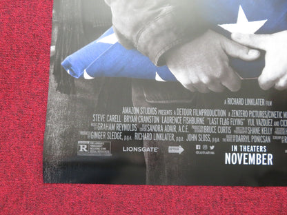 LAST FLAG FLYING US ONE SHEET ROLLED POSTER BRYAN CRANSTON L. FISHBURNE 2017 - Rendezvous Cinema