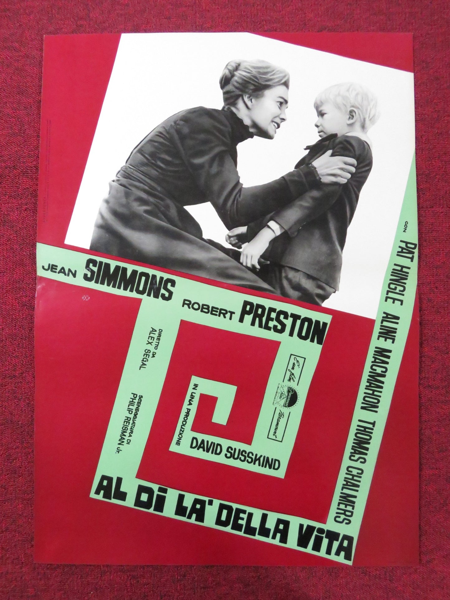 ALL THE WAY HOME - I ITALIAN FOTOBUSTA POSTER JEAN SIMMONS ROBERT PRESTON 1963 - Rendezvous Cinema