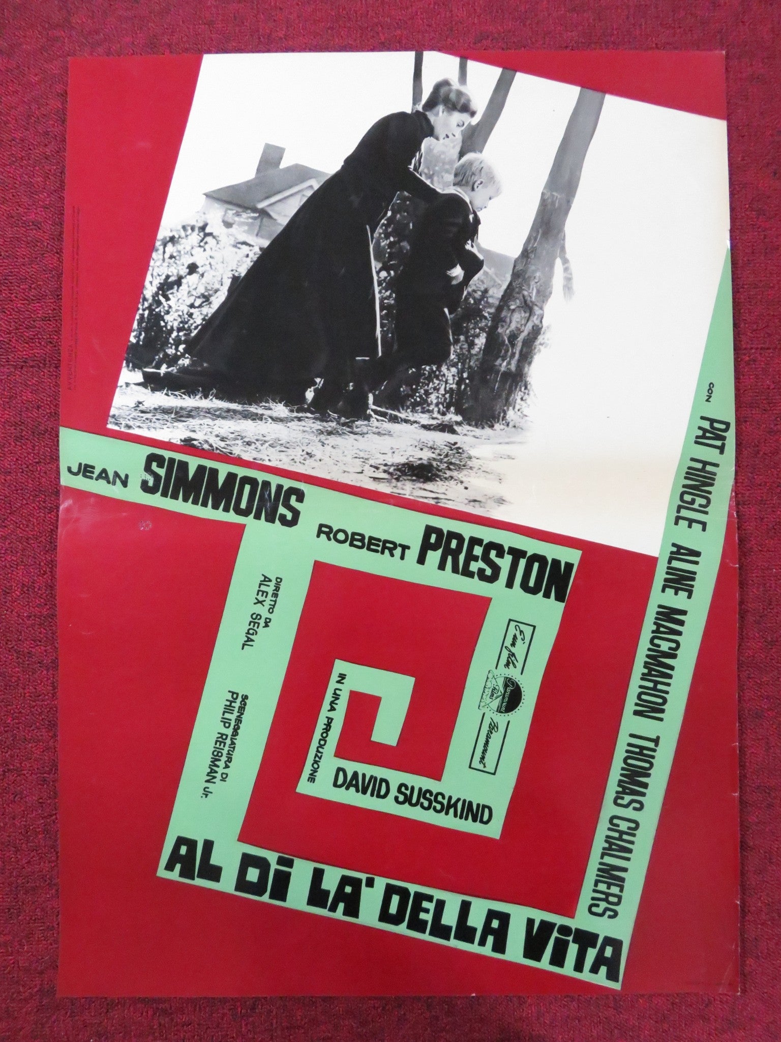 ALL THE WAY HOME - L ITALIAN FOTOBUSTA POSTER JEAN SIMMONS ROBERT PRESTON 1963 - Rendezvous Cinema