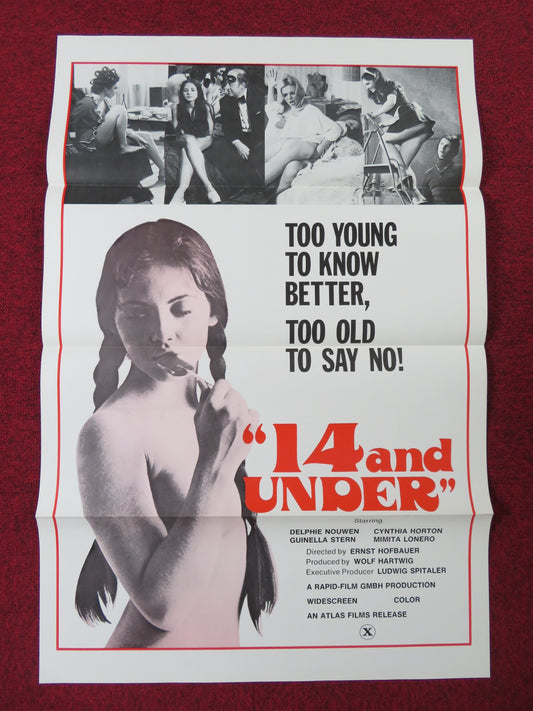 14 AND UNDER US TRI FOLDED ONE SHEET ROLLED POSTER LIS KERTELGE 1973