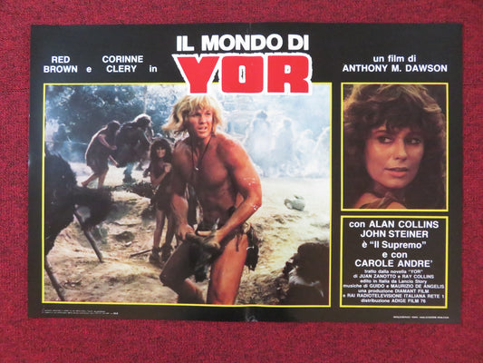 YOR: THE HUNTER FROM THE FUTURE - A ITALIAN FOTOBUSTA POSTER REB BROWN 1983