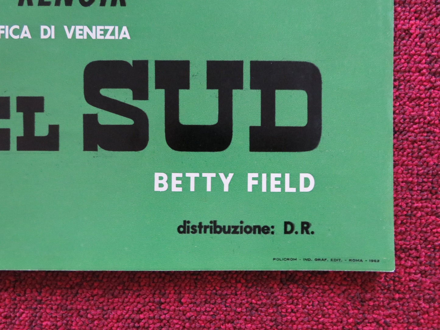 L'UOMO DEL SUD - A ITALIAN FOTOBUSTA POSTER ZACHARY SCOTT BETTY FIELD 1945